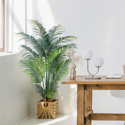 YEPDIN 6 Ft Artificial Tropical Palm Tree With 24 Removable Leaves - Large Faux Plant for Indoors and Outdoors, Silk Housewarming Gift, K185