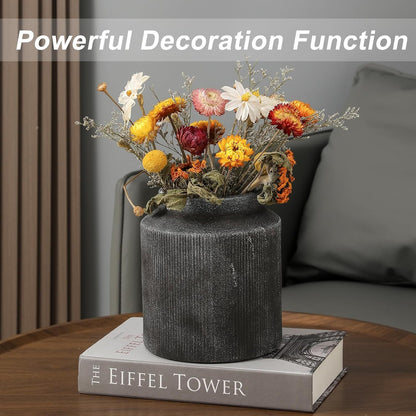 Rustic Vases for Home Decor. Ceramic Vase for Dining Table Decor. Terracotta Decorative Vase 6.1IN. ZSHLXM