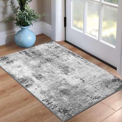 Ompaa 2x6 Rug Runners for Hallways Kitchen Runner Rug Non Slip Washable Grey Long Runner Rugs with Rubber Backing Soft Abstract Carpet Runner for Hallways, Kitchen, Bedroom, Bathroom, Entryway - Colors B