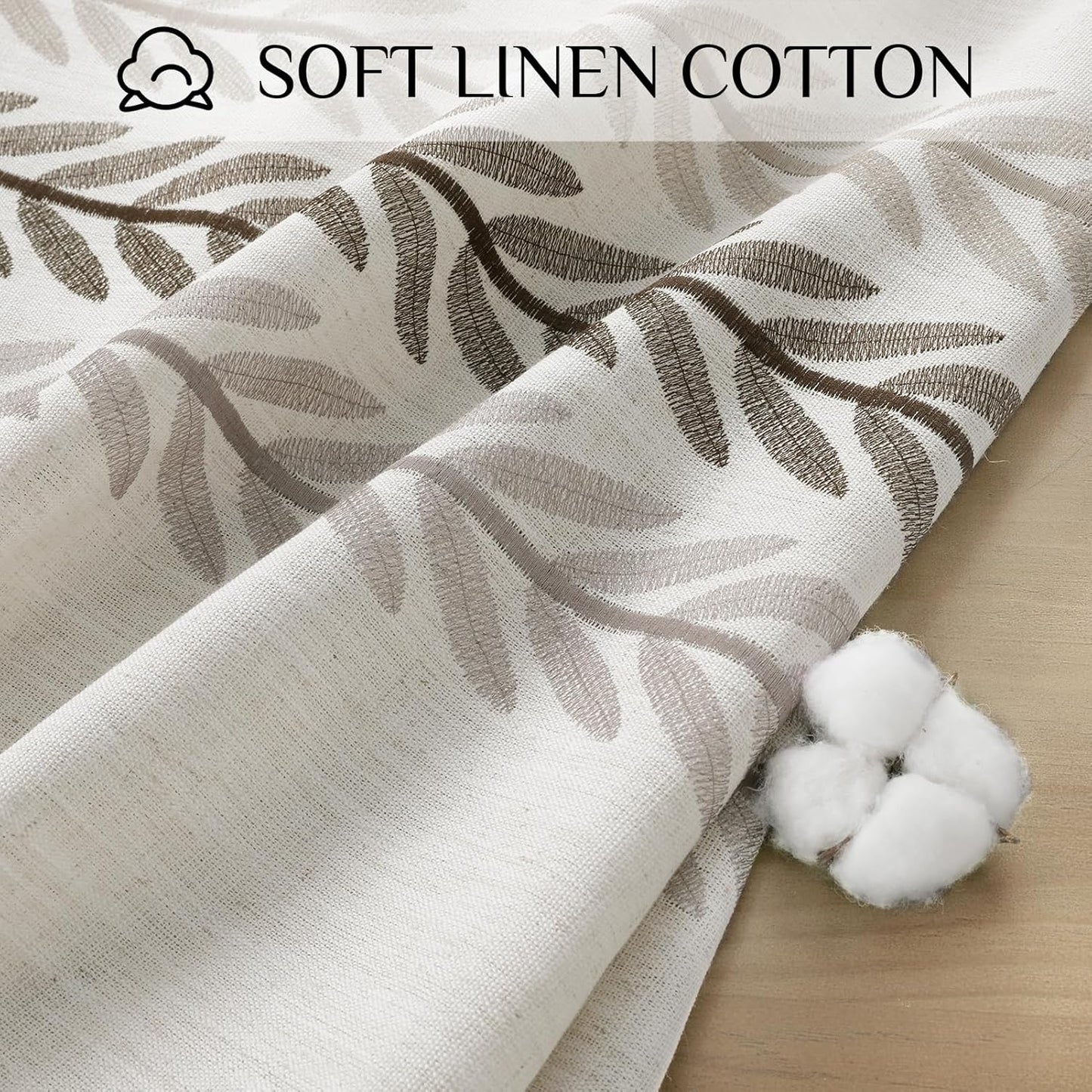 Softalker Outdoor Tablecloth Rectangle, Waterproof Linen Cotton Farmhouse Table Cloths with Tassel, Heavy Weight Wrinkle Free Boho Table Cover for Picnic Camping Dining - 55 x 70 Inch, Coffee Lines
