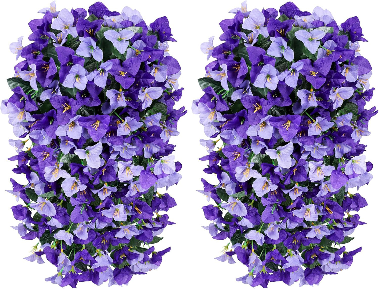 Faux Bougainvillea Artificial Flowers Plants for Outdoor Outside Decoration, 2 PCS Red Fake Flowers UV Resistant Look Real Silk Long Trailing Vines for Front Door Porch Planter Urn Patio Garden Yard