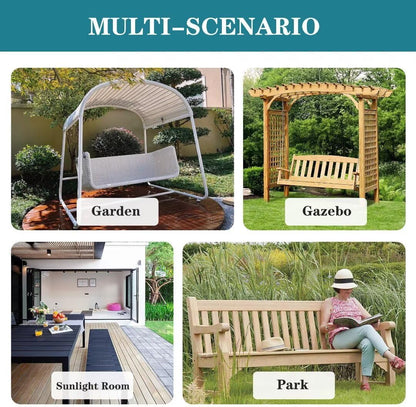 Outdoor Bench Cushions 48 x 18 Inch Thick Waterproof Porch Swing Cushions with Tie Patio Furniture Chair Cushion Bench Pad 5 Year Color Fastness Backyard Seat Pads Navy