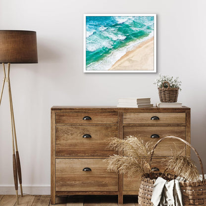Americanflat 24x36 Poster Frame with Polished Plexiglass - Streamline Collection - Thin Border Picture Frame for Wall Display - Hanging Hardware Included - Black - Colors D
