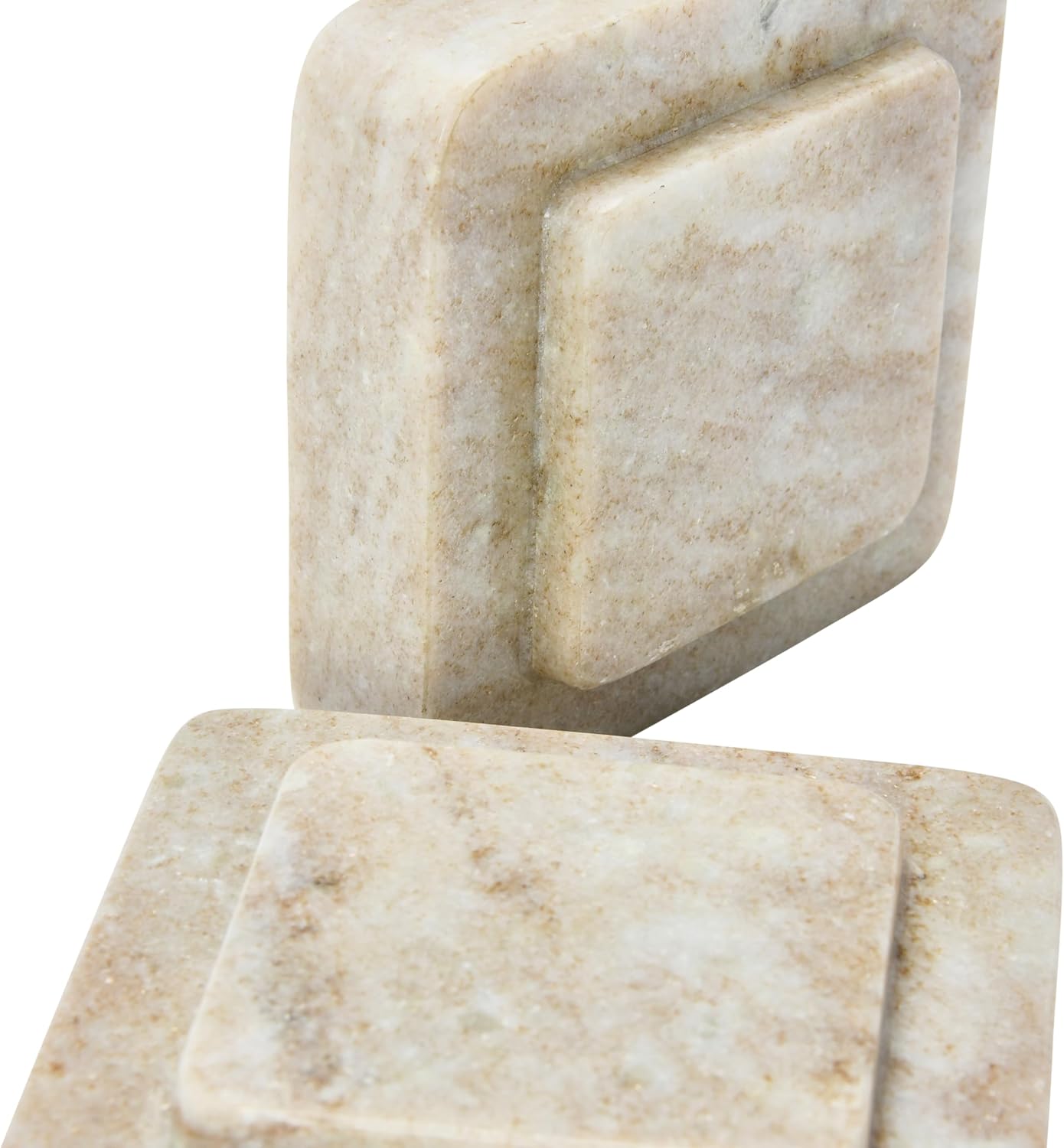 Bloomingville Heavy Duty Marble Bookends, Beige, Set of 2