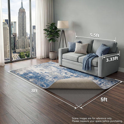 Veken Non Slip Rug Pad Gripper 8 x 10 Feet Extra Thick Pads for Any Hard Surface Floors, Keep Your Rugs Safe and in Place, Under Carpet Anti Skid Mat - Colors B