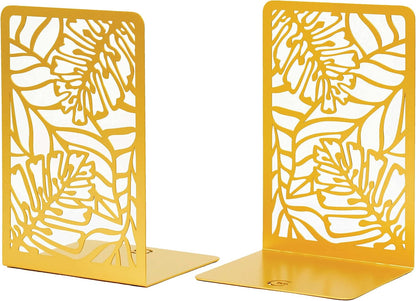 CNK Premium BookEnds - Heavy Duty Metal Book Stoppers for Home Office, Decorative Book Shelf Holders (Hummingbird Black)