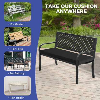 IPYNBAP Outdoor Bench Cushions for Outdoor Furniture, 48x18x3 Inch, Waterproof Bench Pillow, Fade Resistant Long Bench Seat Pads for Garden, Indoor, Porch Swing, Navy Blue