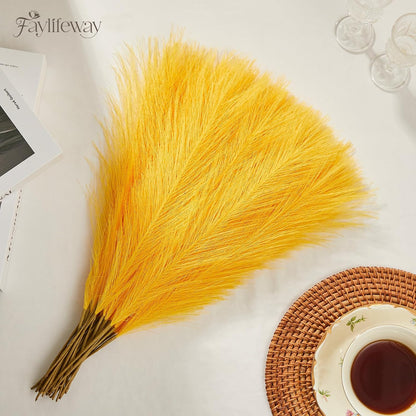 50pcs Pampas Grass 17in for Living Room Decor, Blush Pink Pampas Grass Decor, Fluffy Pink Flowers for Home Birthday Bathroom Baby Shower Wall Bow Decor(Blush & Cream & Pink)