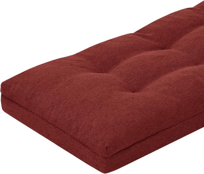 baibu 40 Inch Dual-Layer Patent Design Memory Foam Bench Cushion, Non-Slip Indoor Bench Cushion Standard Size Foam Pad with Machine Washable Cover (Dark Grey, 40x16x3in)