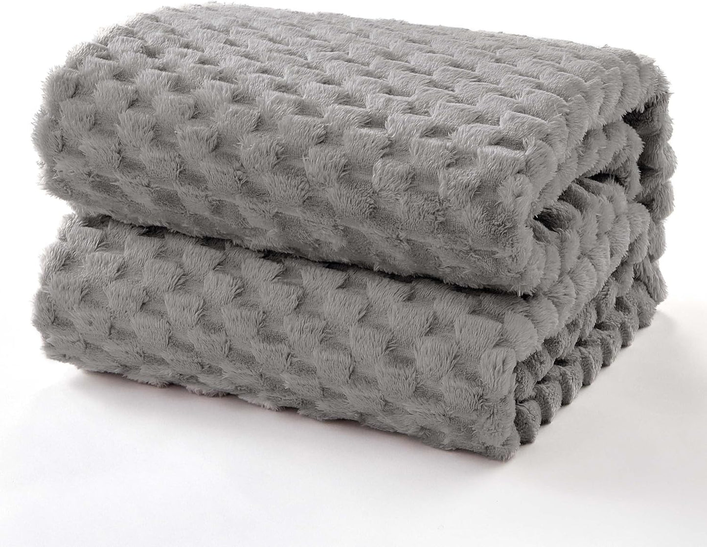 EXQ Home Fleece Throw Blanket for Couch or Bed - 3D Imitation Turtle Shell Jacquard Decorative Blankets - Cozy Soft Lightweight Fuzzy Flannel Blanket Suitable for All Seasons(50"×60",Beige)