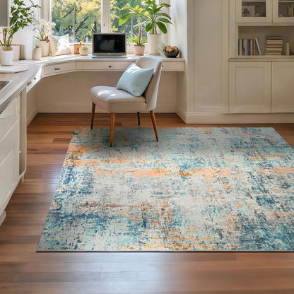 Ompaa 2x6 Rug Runners for Hallways Kitchen Runner Rug Non Slip Washable Grey Long Runner Rugs with Rubber Backing Soft Abstract Carpet Runner for Hallways, Kitchen, Bedroom, Bathroom, Entryway - Colors A