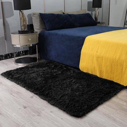 Ophanie Round Rugs 5Ft Ivory Circle Area Rug, Nursery Room Decor, Christmas Aesthetic Bedroom Home Circular Carpet 5 Foot, Fluffy Fuzzy Shag Plush Cream Living Room Rugs for Kids Boys Girls Teen Baby