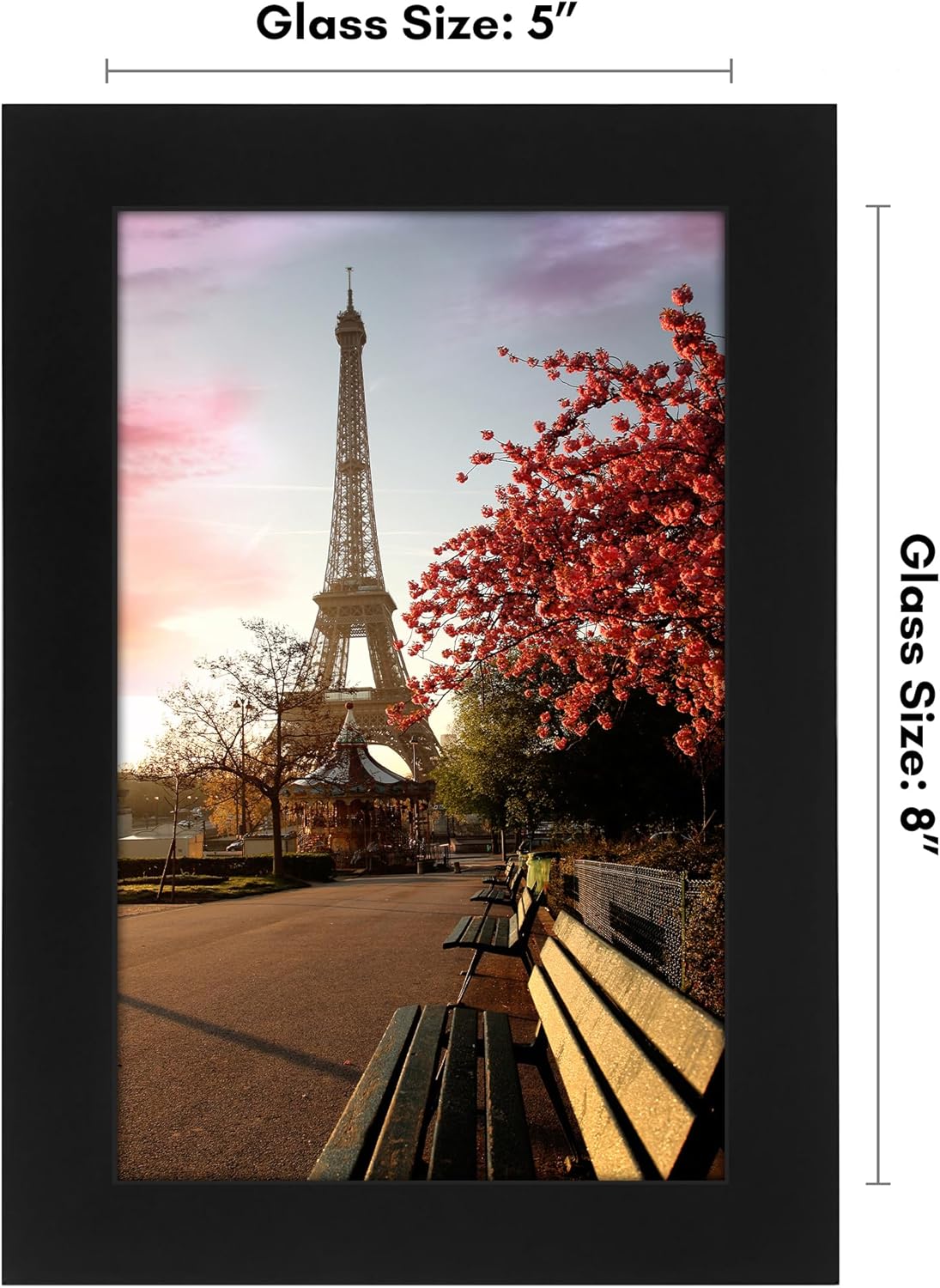 Americanflat 12x18 Poster Frame with Shatter-Resistant Glass - Signature Collection - Gallery-Style Frames Made of Engineered Wood - Photo Frame for Wall Display - Black - Colors A