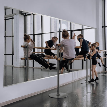 Ruomeng Home Gym Mirrors 12 Inch x 12Pcs Wall Mounted Mirror Glass Frameless Full Length Mirror Tiles for Home Gym, Bedroom, Door & Bathroom