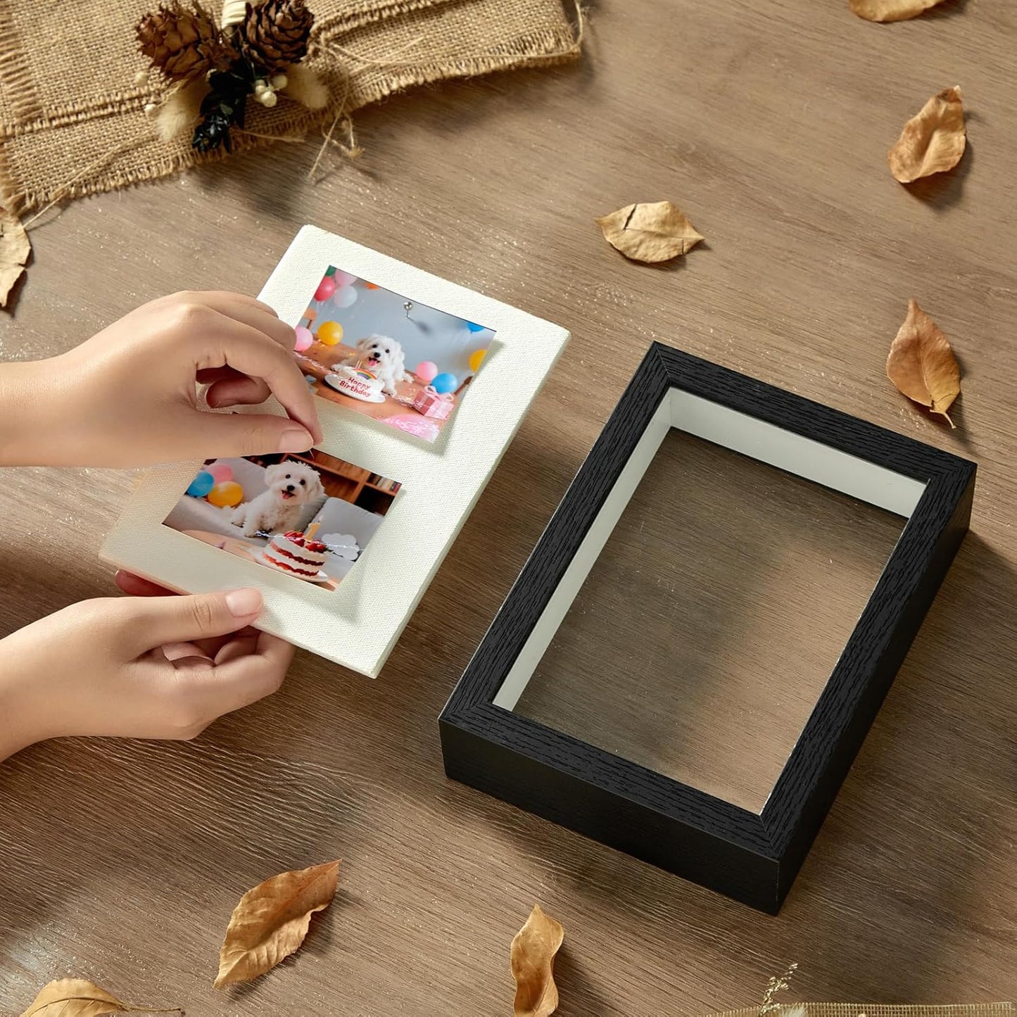11x14 Shadow Box Display Case Picture Frame with Soft Linen Back, Large Deep Black Shadow Box 11x14 for Flowers Medal Display Case Jersey pet Graduation Memorabilia Baby Ltems Crafts Photos