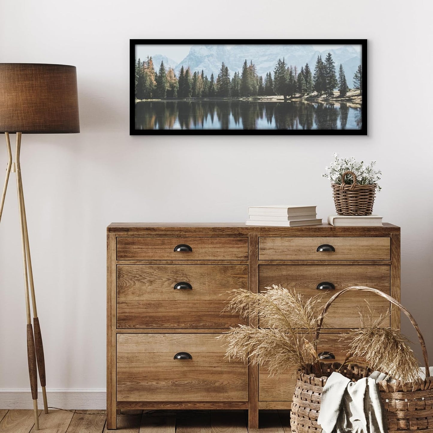 Americanflat 12x18 Poster Frame with Shatter-Resistant Glass - Signature Collection - Gallery-Style Frames Made of Engineered Wood - Photo Frame for Wall Display - Black - Colors C