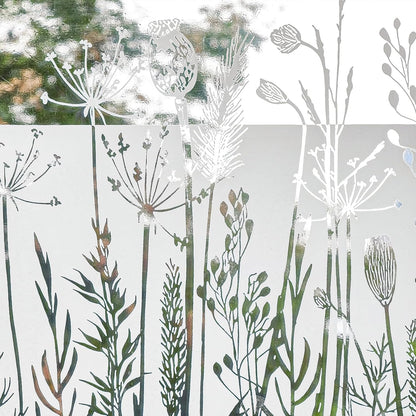 ADD.HERES Window Privacy Film,Colorful Floral Window Stickers,Removable DIY Bouquet Static Clings, Decals for Home School Office Party Supplies, Wildflower Reverie‌, 17.5 x 78.7 in