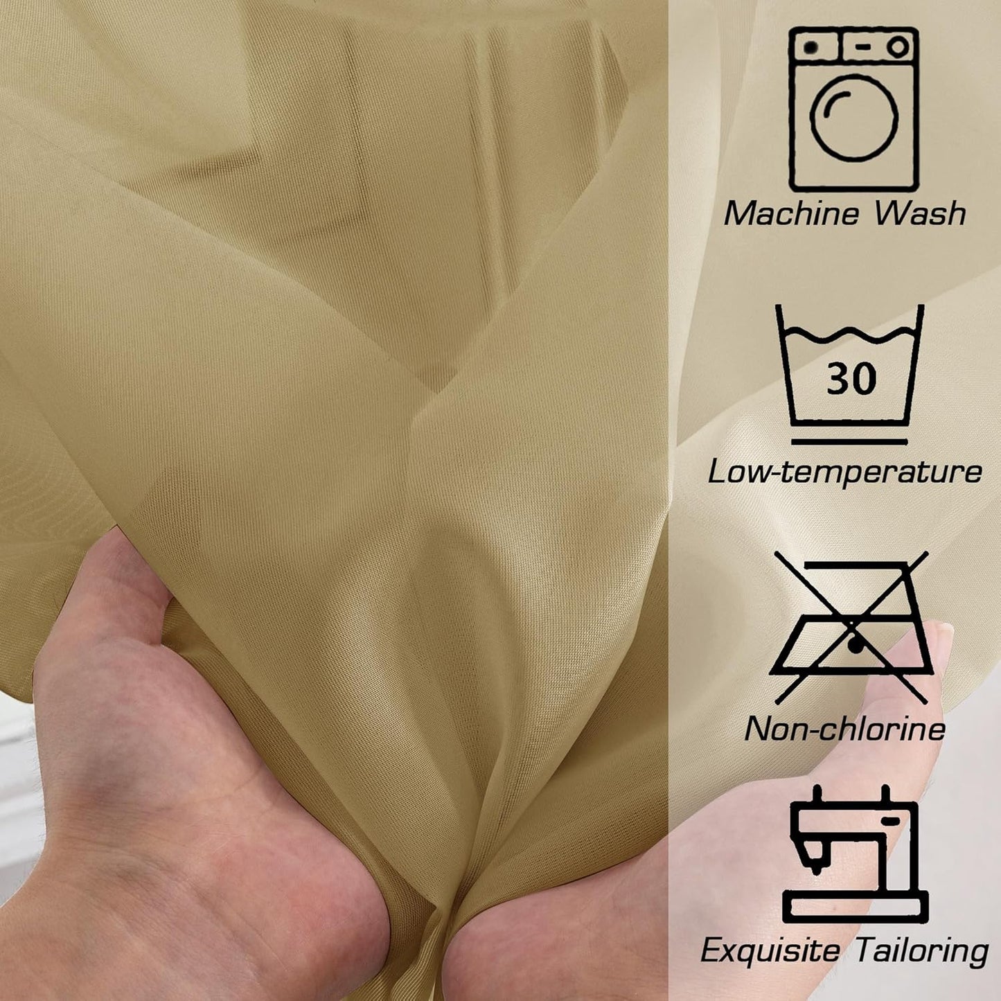 OWENIE Sheer Curtains 84 inches Long 2 Panels Set for Living Room/Bedroom, Rod Pocket Voile Sheer Panel Drapes, White, 2pcs, Each 42" W x 84" L - Colors B