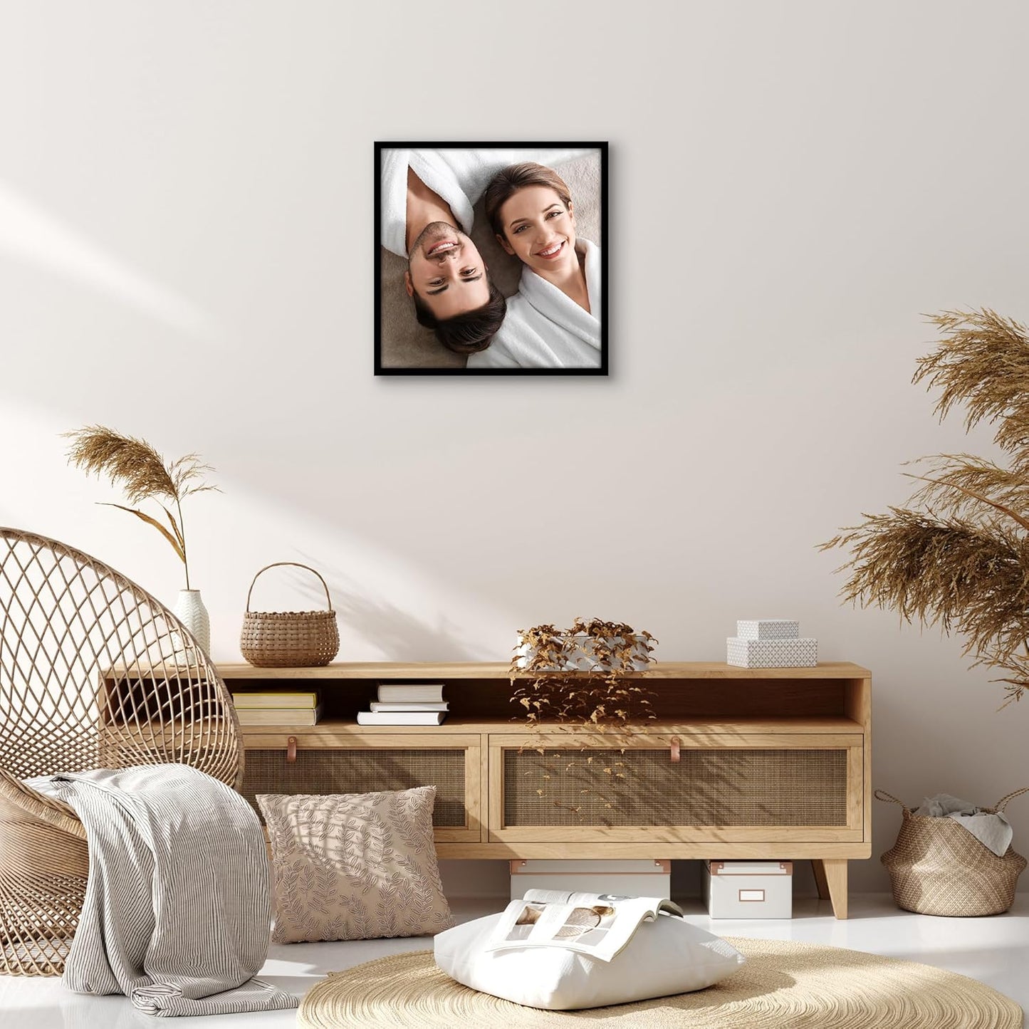 Americanflat 24x36 Poster Frame with Polished Plexiglass - Streamline Collection - Thin Border Picture Frame for Wall Display - Hanging Hardware Included - Black - Colors C