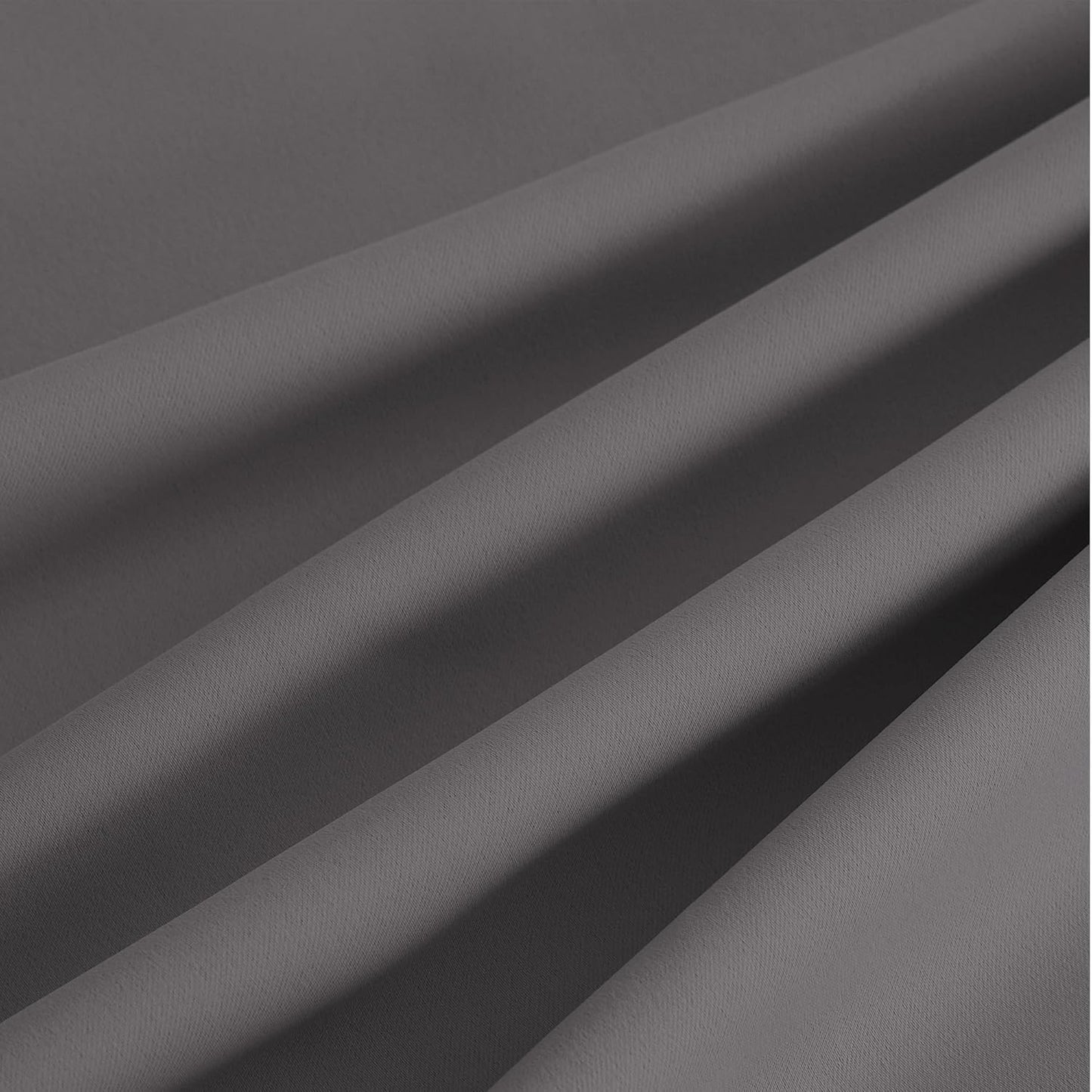NICETOWN Halloween Pitch Black Solid Thermal Insulated Grommet Blackout Curtains/Drapes for Bedroom Window (2 Panels, 42 inches Wide by 63 inches Long, Black) - Colors E
