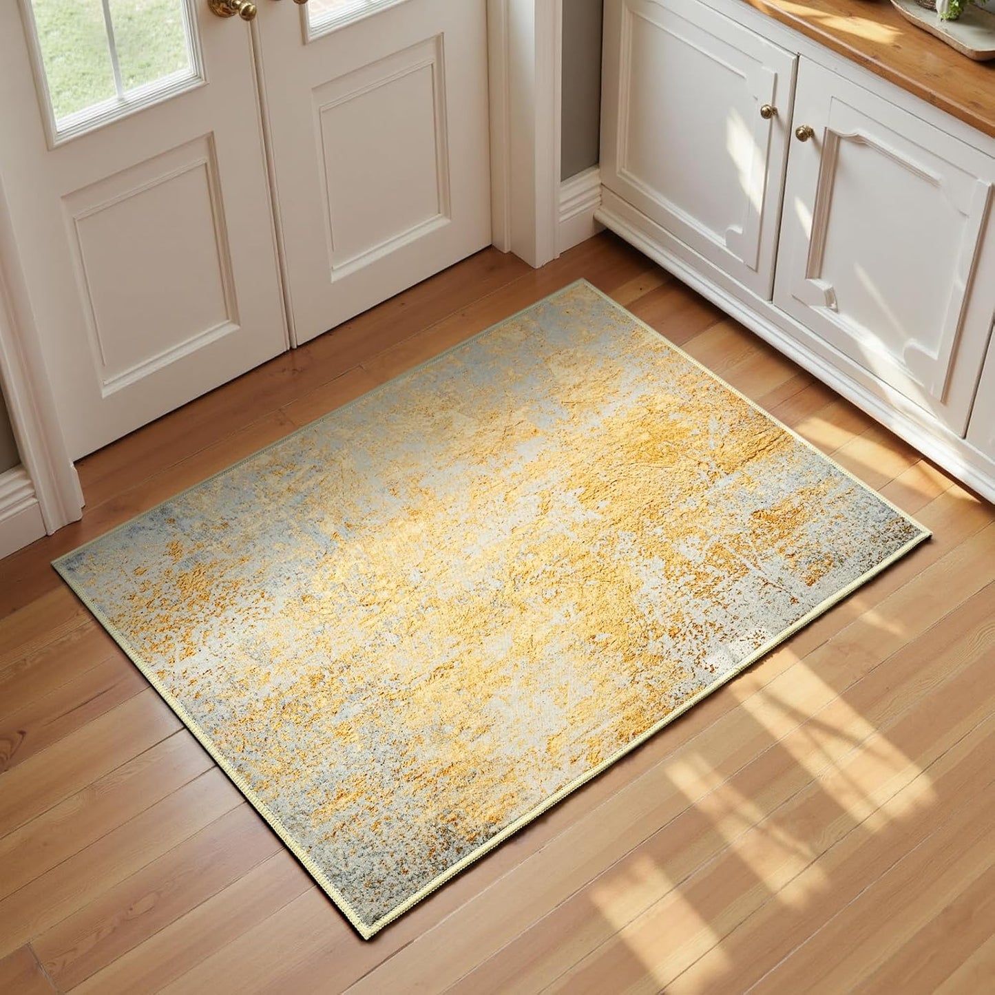 Ompaa 2x6 Rug Runners for Hallways Kitchen Runner Rug Non Slip Washable Grey Long Runner Rugs with Rubber Backing Soft Abstract Carpet Runner for Hallways, Kitchen, Bedroom, Bathroom, Entryway - Colors B