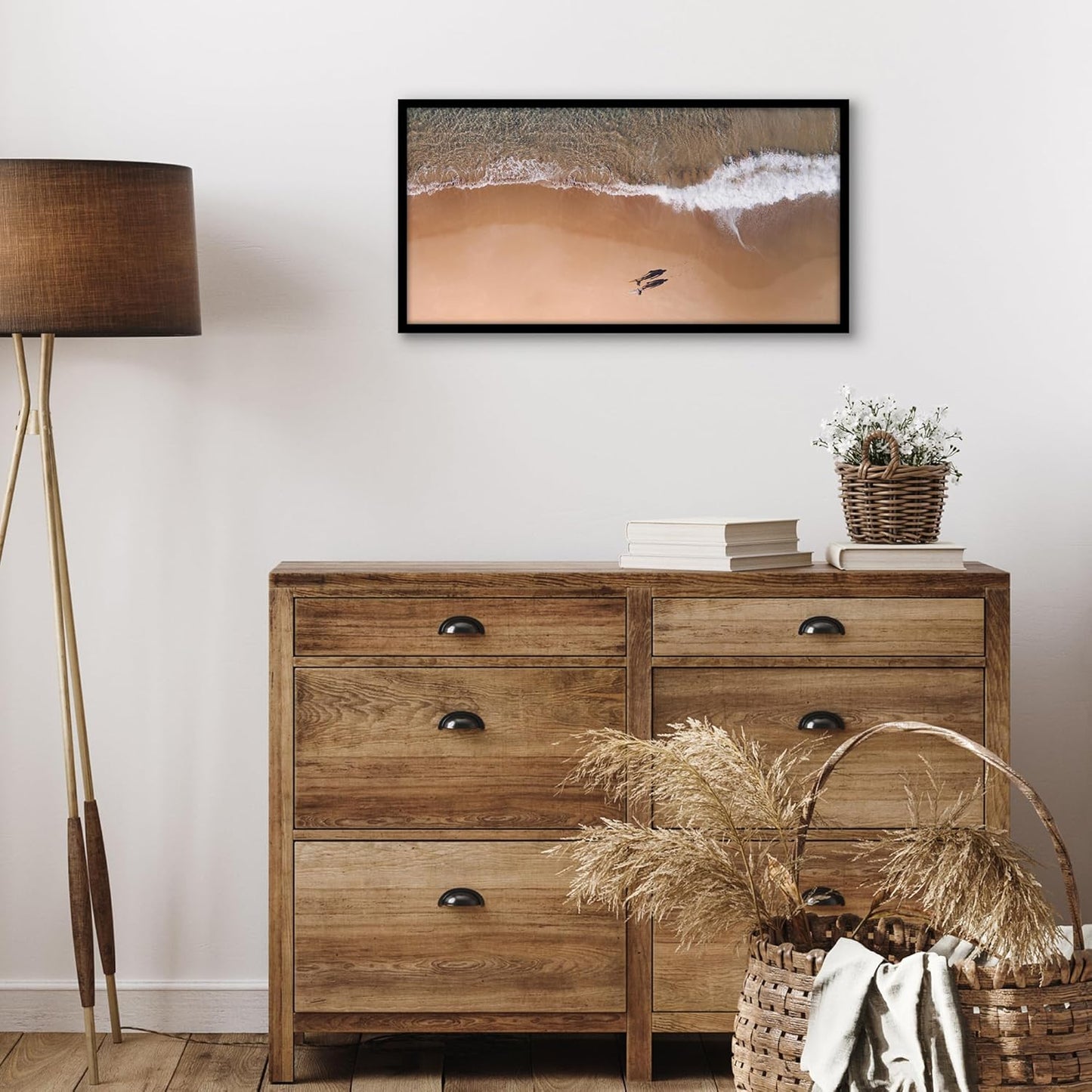 Americanflat 24x36 Poster Frame with Polished Plexiglass - Streamline Collection - Thin Border Picture Frame for Wall Display - Hanging Hardware Included - Black - Colors A