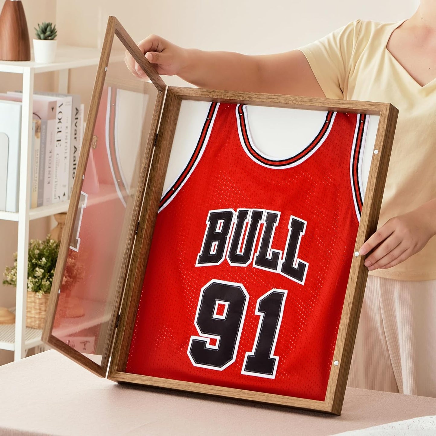 8x10 Deep Shadow Box Picture Frame Display Case with Linen Back and Stand,Real Glass Black Shadow Memory Box Frame 8x10 for Flower Baby Pet Wedding Photo Art Craft Memorial Wall Decor Gift