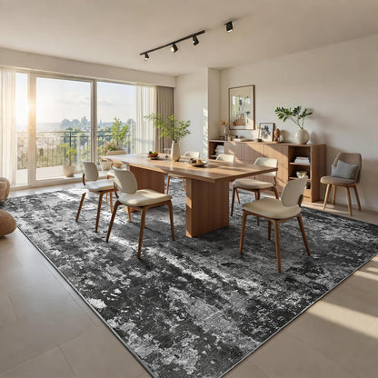 Ompaa 2x6 Rug Runners for Hallways Kitchen Runner Rug Non Slip Washable Grey Long Runner Rugs with Rubber Backing Soft Abstract Carpet Runner for Hallways, Kitchen, Bedroom, Bathroom, Entryway - Colors A