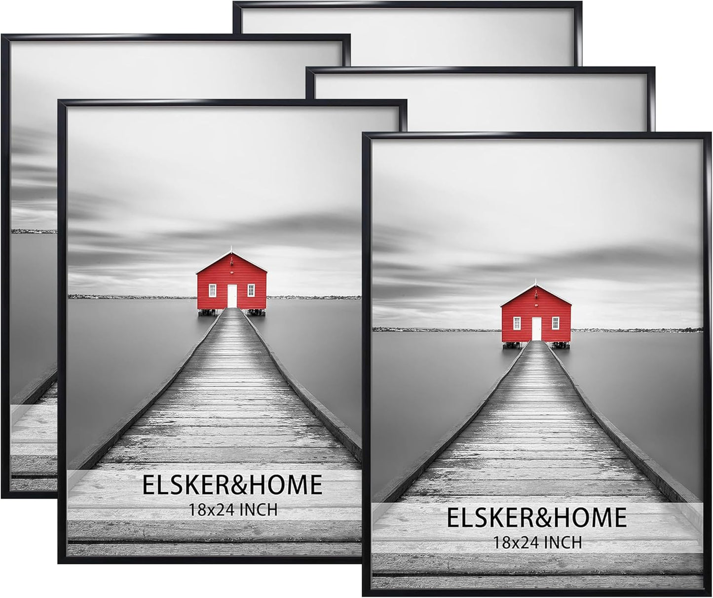 ELSKER&HOME 22.375 x 34 Poster Frame 3 Pack, Black Picture Frame for Horizontal or Vertical Wall Mounting, Sturdy and Scratch-proof