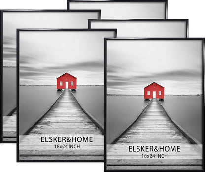 ELSKER&HOME 22.375 x 34 Poster Frame 3 Pack, Black Picture Frame for Horizontal or Vertical Wall Mounting, Sturdy and Scratch-proof
