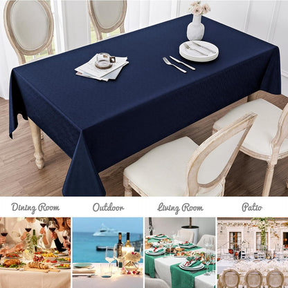 Veblandy Rectangle Tablecloth Waterproof Linen Textured Table Cloth Stain and Wrinkle Resistant Washable, Decorative Fabric Table Cover for Dining, Party and Camping (Sage Green, 52 * 70)