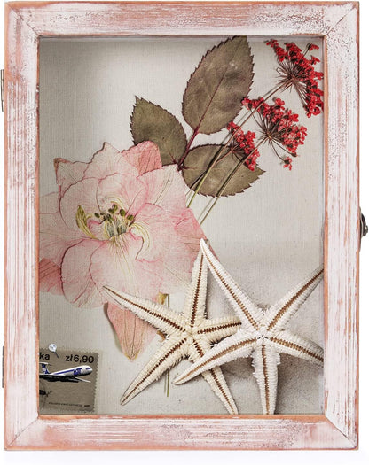 TJ.MOREE Shadow Box Frame 8 x 10 Shadowbox Display Case Picture Frame with Linen Back Memorabilia Bouquet Medals Military Photos Memory Box