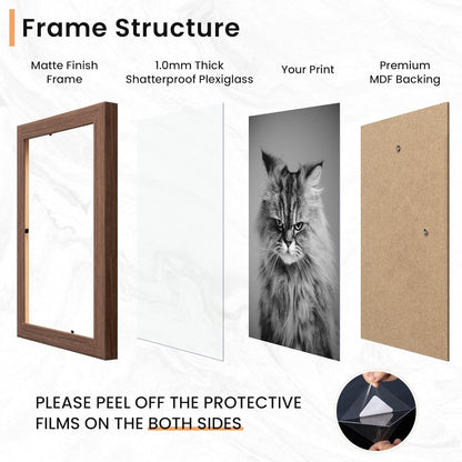 Venusmiles 15 Pack Picture Frames Collage Wall Decor, Gallery Frame Set for Wall Mounting or Tabletop Display, Multi Sizes Including 3pcs 8x10, 6pcs 5x7, 6pcs 4x6, Oak