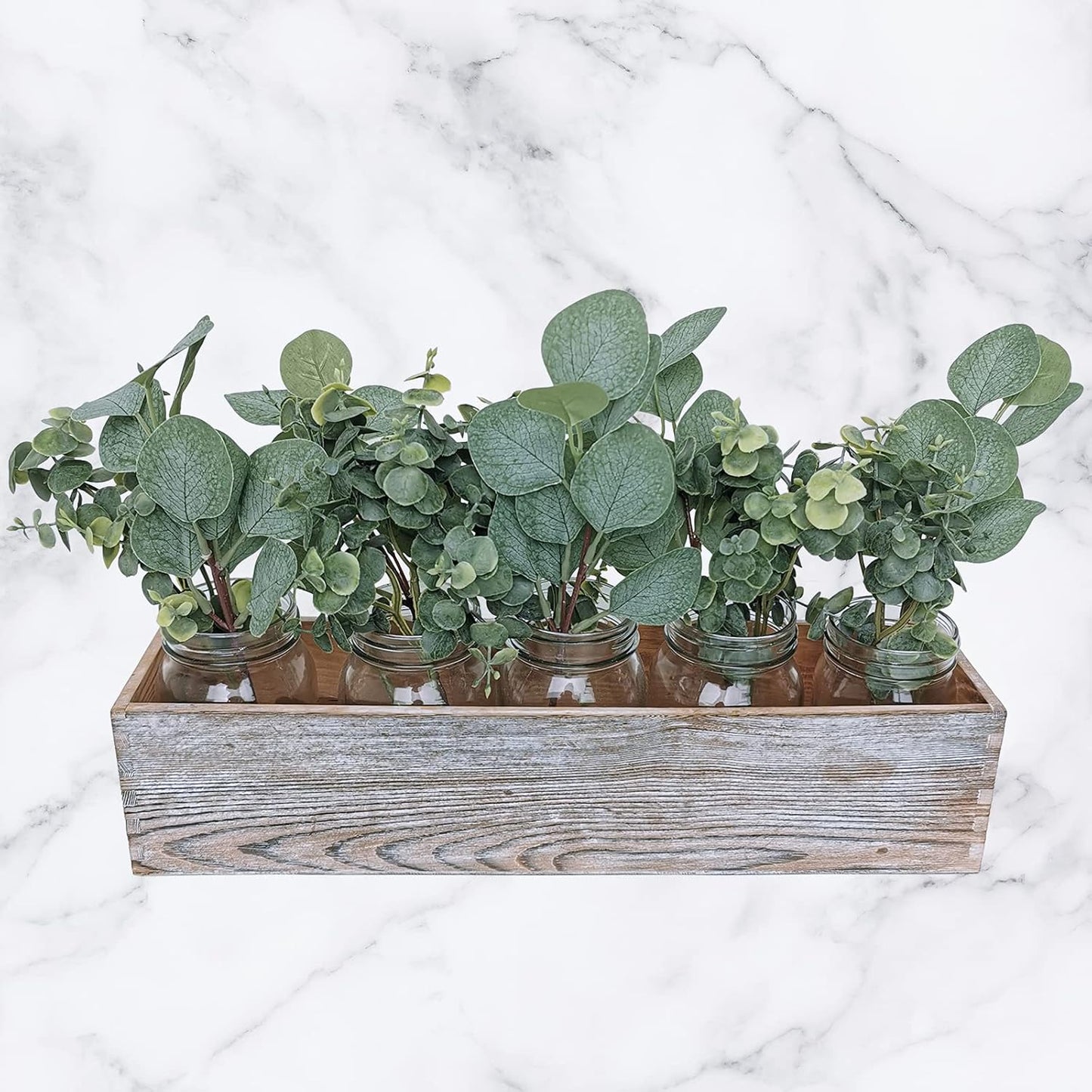 10 Pcs Mixed Eucalyptus Leaves Stems Bulk Artificial Silver Dollar Picks Faux Branches for Vase Bouquets Floral Arrangement Wreath Farmhouse Rustic Greenery Decor