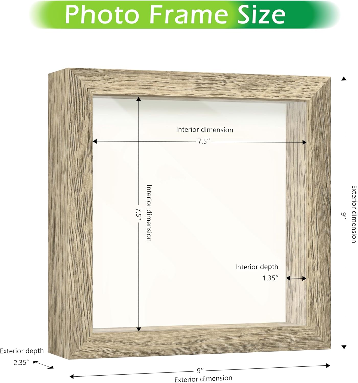 FrameWorks 11” x 14” Dark Oak Wooden Shadow Box Frame – Display Case with Soft Felt Back, Memory Box with Tempered Glass, Display Box with Elegant White Ball Push Pins, Wooden Flower Box