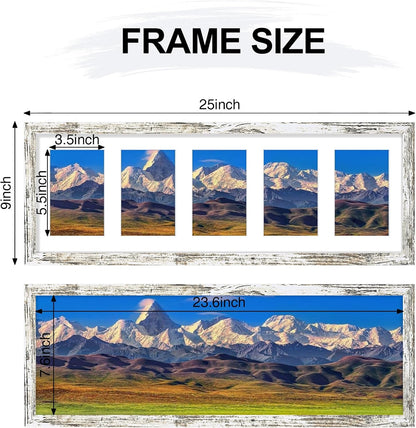 Vittanly 11x14 Collage Picture Frame, Displays 5Pcs 4x6 Pictures with Mat or 1Pcs 11x14 without Mat for Wall Mounting, Picture Frames Collage Wall Decor in Black, 1 Pack