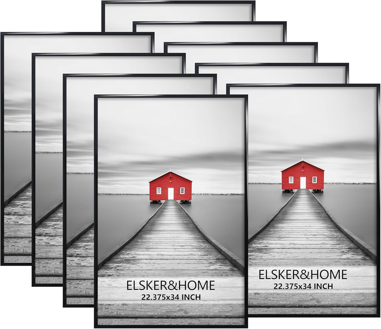 ELSKER&HOME 22.375 x 34 Poster Frame 3 Pack, Black Picture Frame for Horizontal or Vertical Wall Mounting, Sturdy and Scratch-proof