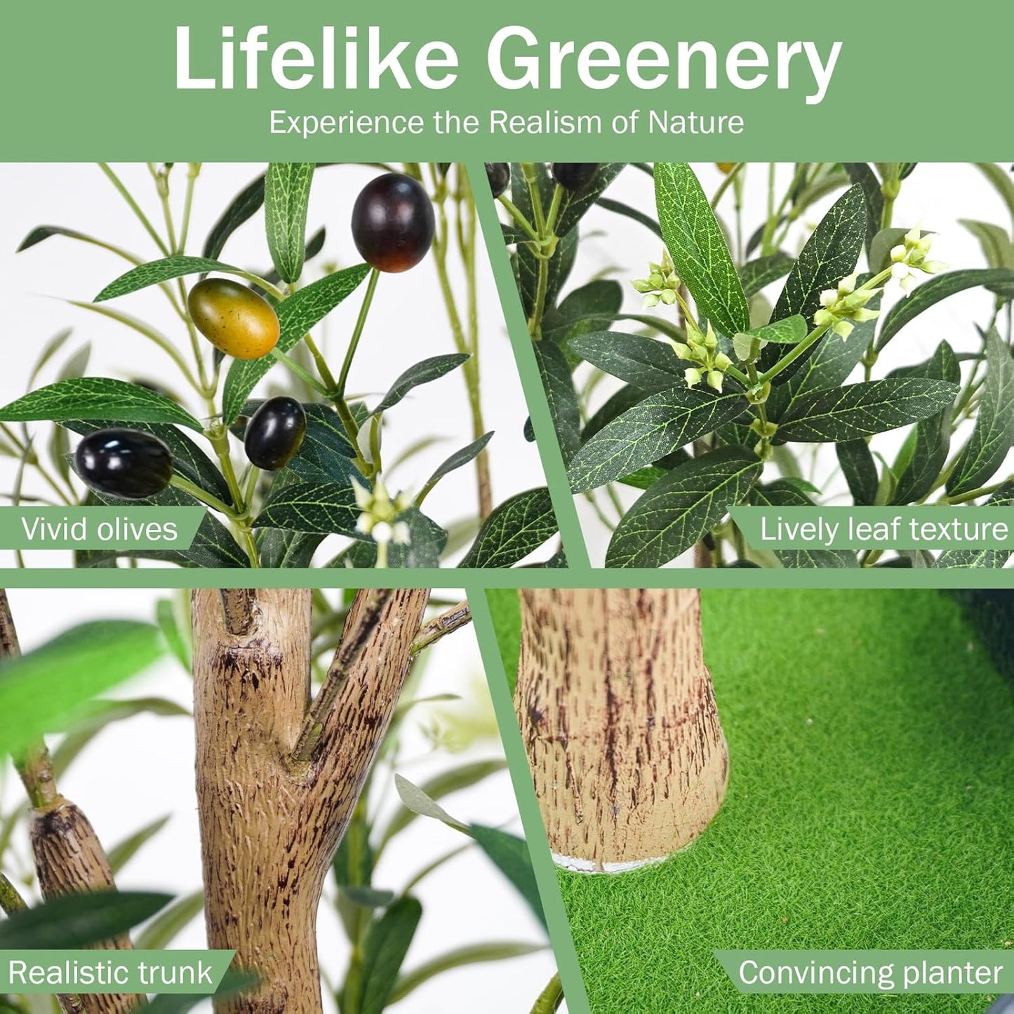 Caxchiling Faux Eucalyptus Tree 6FT, Artificial Potted Tree for Indoor Outdoor, Fake Floor Plants with Natural Wood Trunk, Home Office Living Room Bedroom Decor