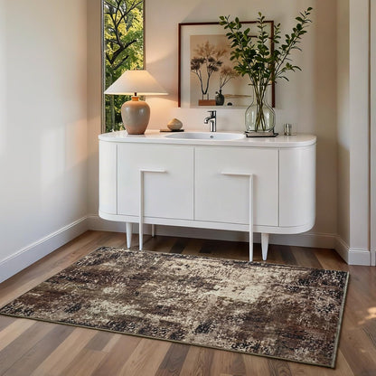 Ompaa 2x6 Rug Runners for Hallways Kitchen Runner Rug Non Slip Washable Grey Long Runner Rugs with Rubber Backing Soft Abstract Carpet Runner for Hallways, Kitchen, Bedroom, Bathroom, Entryway - Colors B