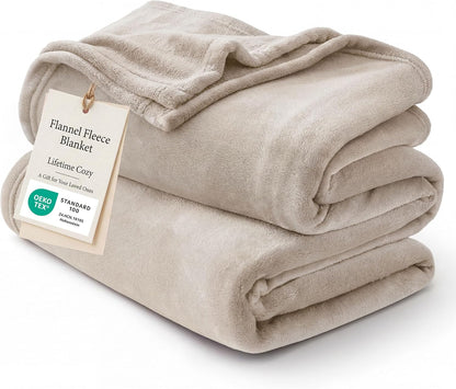 Bedsure GentleSoft Fleece Throw Blanket for Couch Grey - Lightweight Plush Fuzzy Cozy Soft Blankets and Throws for Sofa, Couch, Travel, Camping, 50x60 inches - Colors B