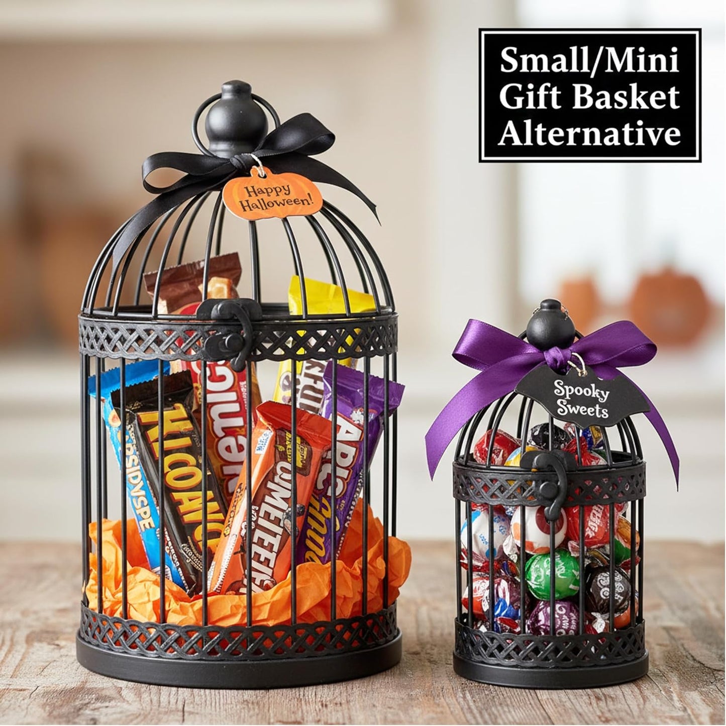 Vela Lanterns Bird Cage Decor Candle Holder Lantern Decorative Wedding Table Centerpiece Decorations, White, Small, Set of 4