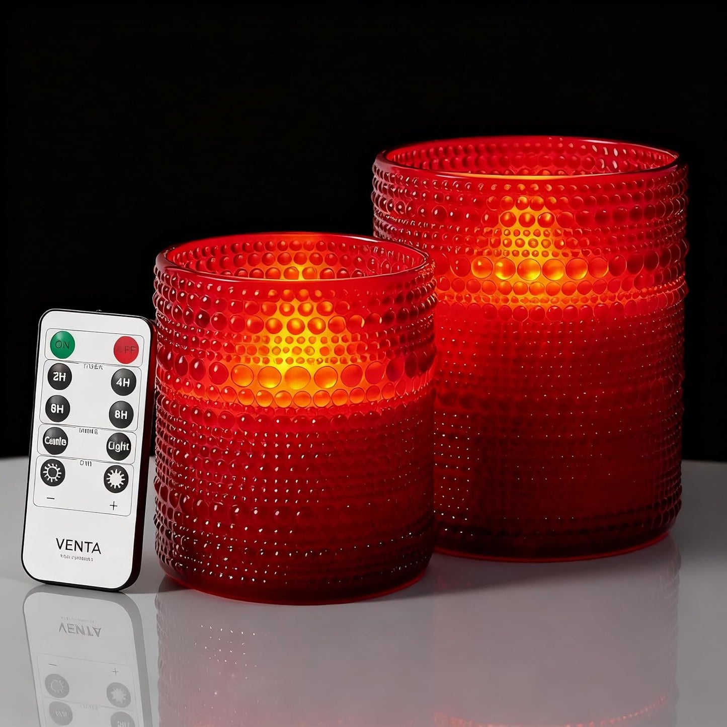 VENTA Set of 3 Warm Ivory Pillar Candles | Real Wax Battery Operated Candles with Flickering Flame | Timeless Year-Round Decor for Weddings, Mantels & Centerpieces