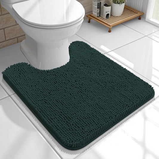 OLANLY Bathroom Rugs 30x20, Extra Soft Absorbent Chenille Bath Rugs, Rubber Backing Quick Dry, Machine Washable Bath Mats for Bathroom Floor, Tub and Shower, Home Decor Accessories, Grey - Colors D