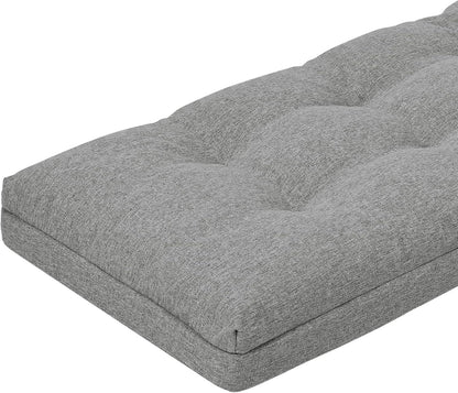 baibu 40 Inch Dual-Layer Patent Design Memory Foam Bench Cushion, Non-Slip Indoor Bench Cushion Standard Size Foam Pad with Machine Washable Cover (Dark Grey, 40x16x3in)