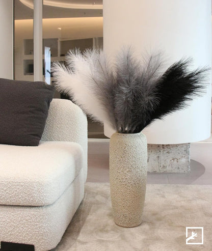 ZIFTY 7-Pcs 38"/3.1FT Faux Pampas Grass Large Tall Fluffy Artificial Fake Flower Bedroom Decor Boho Decor Bulrush Reed Grass for Vase Filler Farmhouse Home Wedding Decor (Beige Mixed)