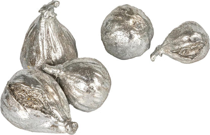 Creative Co-Op Resin Figs with Gold Finish (Set of 5 Pieces)