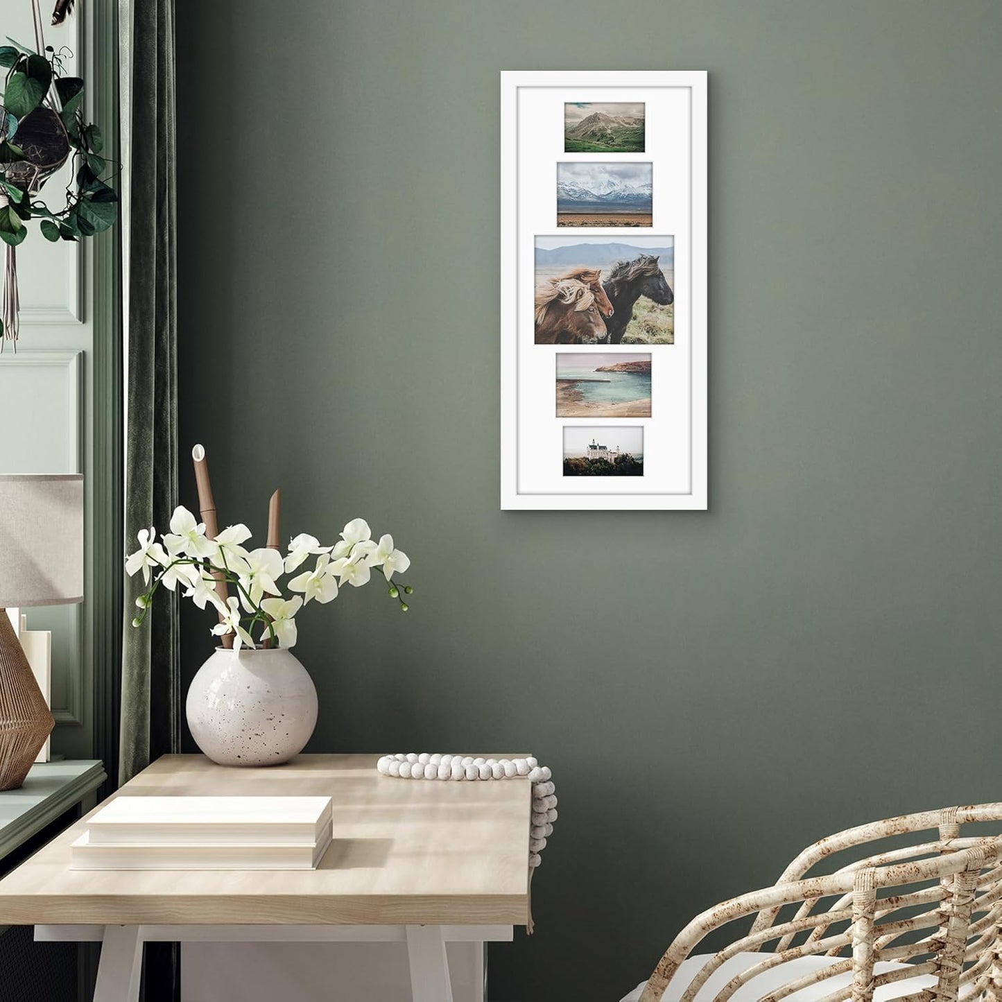 Americanflat 4x6 Collage Picture Frame with Polished Plexiglass - Multi Picture Frames Fit Sixteen 4x6 Photos or Use as One 18x26 Poster Frame for Wall Display - Signature Collection - Black