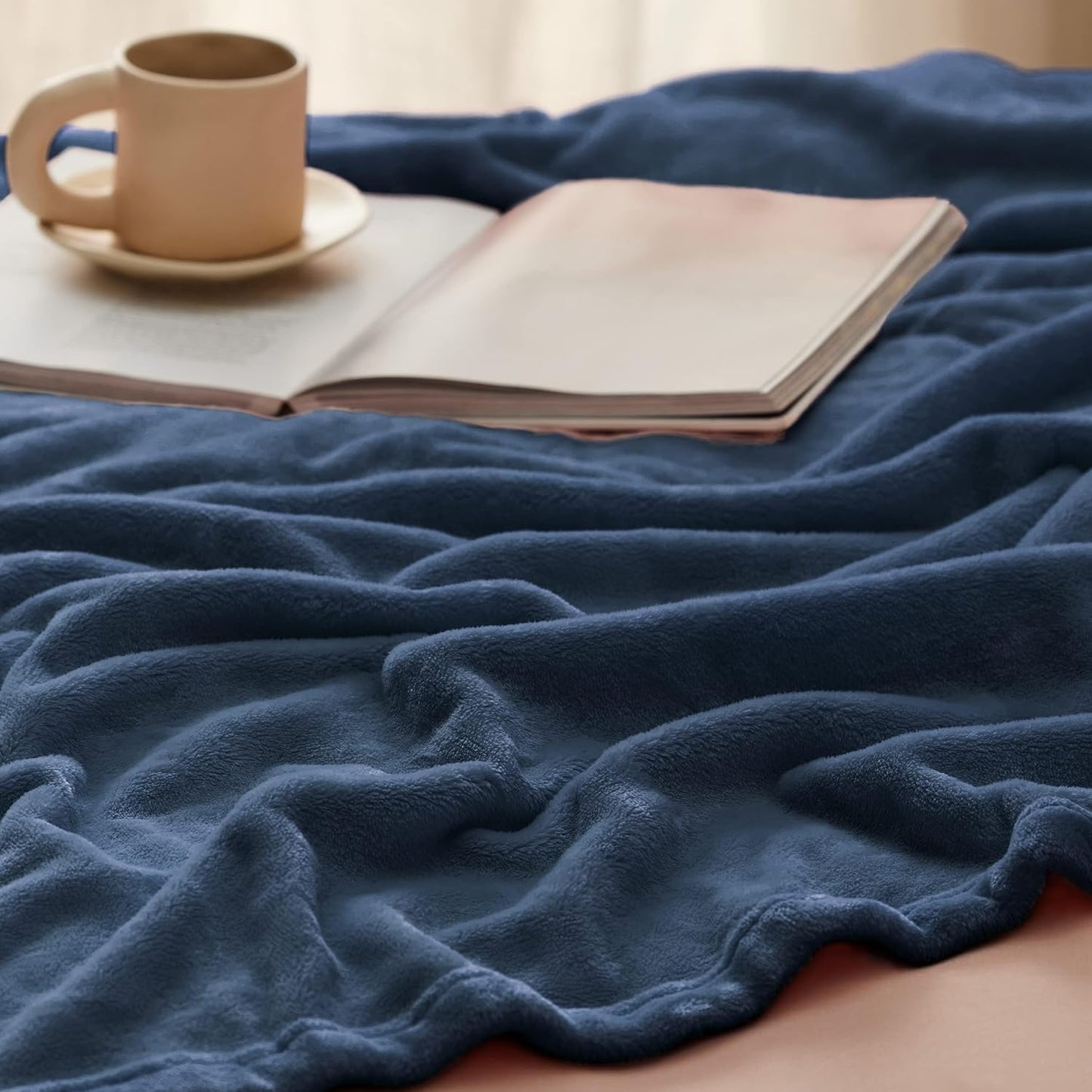 Bedsure GentleSoft Fleece Throw Blanket for Couch Grey - Lightweight Plush Fuzzy Cozy Soft Blankets and Throws for Sofa, Couch, Travel, Camping, 50x60 inches - Colors B