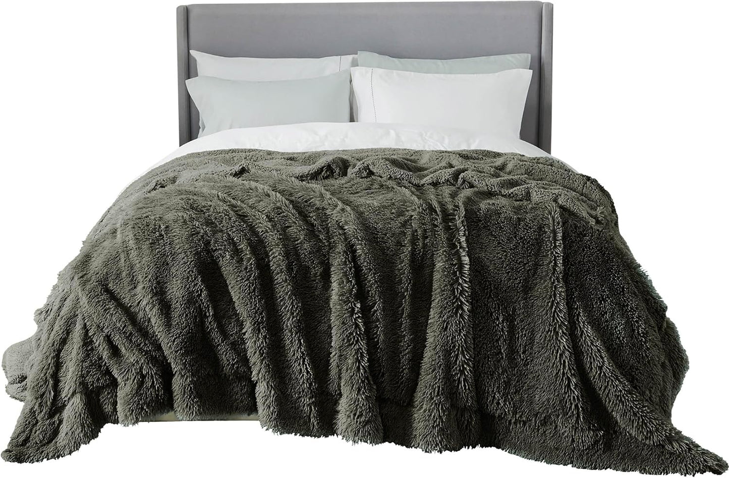 Bedsure GentleSoft Fluffy Fuzzy Faux Fur Throw Blanket for Couch, Soft Sherpa Fleece Cozy Gifts for Women, Plush Bed Blanket Room Decor for Men, Thick Warm Minky Teen Gifts Winter Bedding