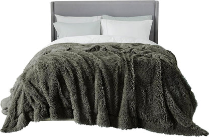 Bedsure GentleSoft Fluffy Fuzzy Faux Fur Throw Blanket for Couch, Soft Sherpa Fleece Cozy Gifts for Women, Plush Bed Blanket Room Decor for Men, Thick Warm Minky Teen Gifts Winter Bedding